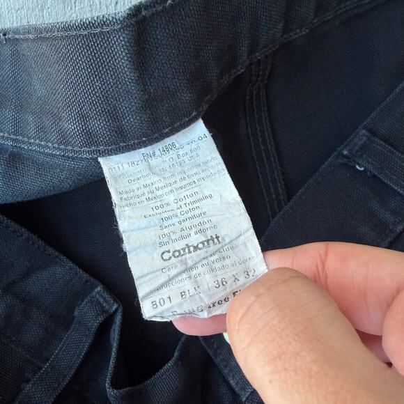 Carhartt black double knee work wear carpenter pants - Picture 7 of 7